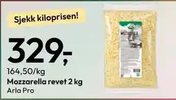 Gigaboks Mozzarella revet 2 kg tilbud