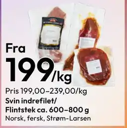 Gigaboks Svin indrefilet/ Flintstek ca. 600–800 g tilbud