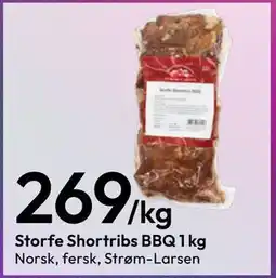 Gigaboks Storfe Shortribs BBQ 1 kg tilbud