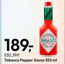 Gigaboks Tabasco Pepper Sauce 355 ml tilbud