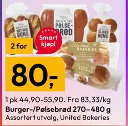 Gigaboks Burger-/Pølsebrød 270–480 g tilbud