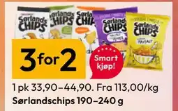 Gigaboks Sørlandschips 190–240 g tilbud