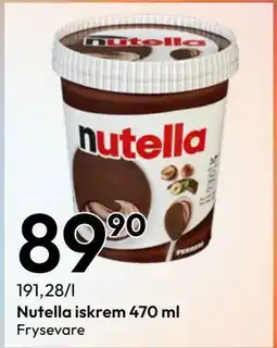 Gigaboks Nutella iskrem 470 m tilbud