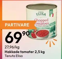 Gigaboks Hakkede tomater 2,5 kg tilbud