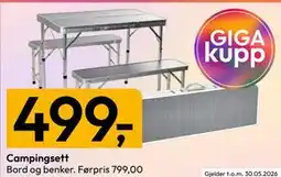 Gigaboks Campingsett tilbud