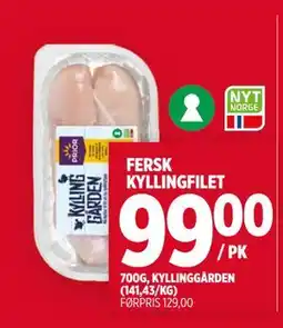 Meny FERSK KYLLINGFILET tilbud