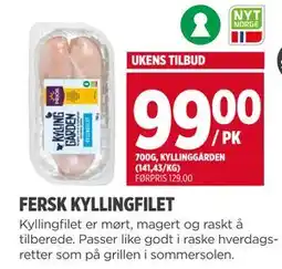 Meny FERSK KYLLINGFILET tilbud