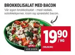 Meny BROKKOLISALAT MED BACON tilbud