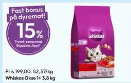Gigaboks Whiskas Okse 1+ 3,8 kg tilbud