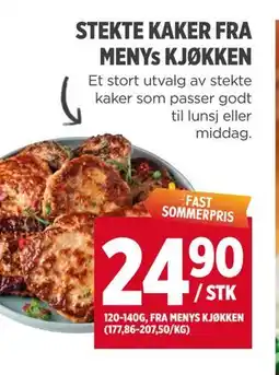 Meny STEKTE KAKER FRA MENYs KJØKKEN tilbud