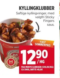 Meny KYLLINGKLUBBER tilbud