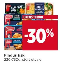 Meny Findus fisk tilbud