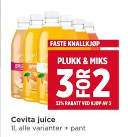 Meny Cevita juice tilbud