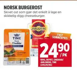 Meny NORSK BURGEROST tilbud