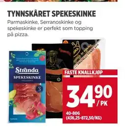 Meny TYNNSKÅRET SPEKESKINKE tilbud
