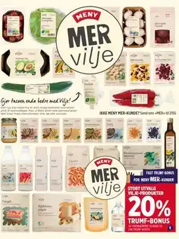 Meny STORT UTVALG VILJE-PRODUKTER tilbud