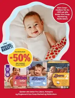 Matkroken Som Coopmedlem får du -50% på alle bleier hos Coop Marked og tilbud