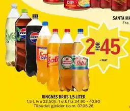 Coop Prix RINGNES BRUS 1,5 LITER tilbud