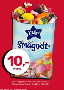 Matkroken Nidar smågodt i løsvekt tilbud