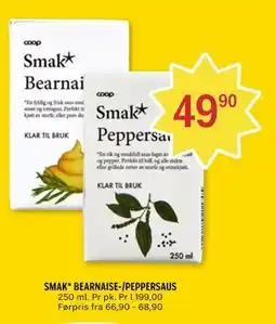 Coop Prix SMAK* BEARNAISE-/PEPPERSAUS tilbud