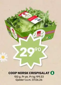 Matkroken COOP NORSK CRISPISALAT tilbud