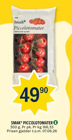 Coop Prix SMAK* PICCOLOTOMATER tilbud