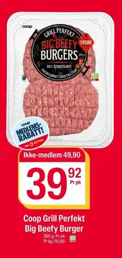 Coop Extra COOP Grill perfekt big beefy burger tilbud