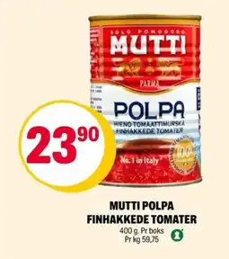 Coop Extra MUTTI Polpa finhakkede tomater tilbud