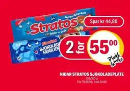 Coop Extra NIDAR Stratos sjokoladeplate tilbud