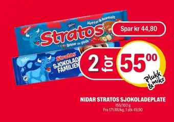 NIDAR Stratos sjokoladeplate