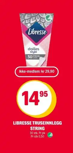 Coop Extra LIBRESSE Truseinnlegg string tilbud