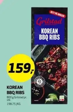 Bunnpris GRILSTAD Korean bbq ribs tilbud