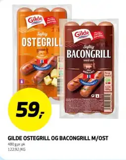 Bunnpris GILDE Ostegrill og bacongrill m/ost tilbud