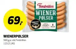 Bunnpris FINSBRÅTEN Wienerpølser tilbud