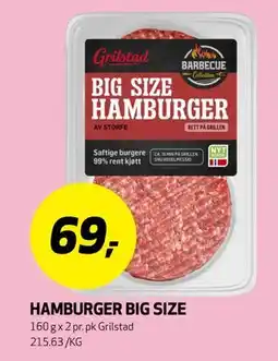 Bunnpris HAMBURGER BIG SIZE tilbud