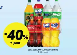 Bunnpris Coca cola, fanta, urge og sprite tilbud