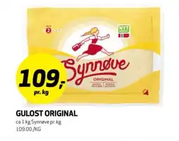 Bunnpris SYNNØVE Gulost original tilbud