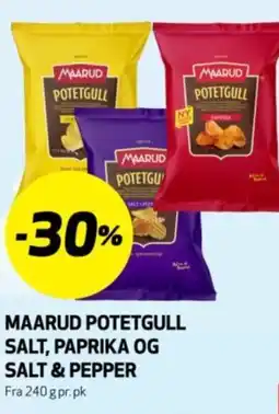 Bunnpris MAARUD Potetgull salt, paprika og salt & pepper tilbud