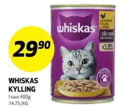 Bunnpris WHISKAS Kylling tilbud