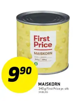 Bunnpris FIRST PRICE Maiskorn tilbud