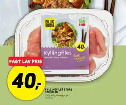 Bunnpris BILLIG MIDDAG Kyllingfilet store strimler tilbud