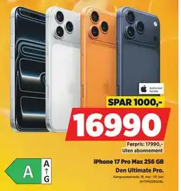POWER iPhone 17 Pro Max 256 GB tilbud