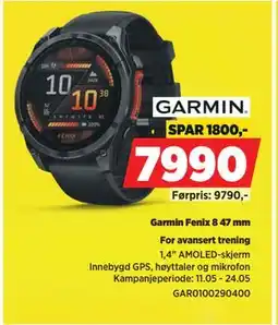 POWER Garmin Fenix 8 47 mm tilbud