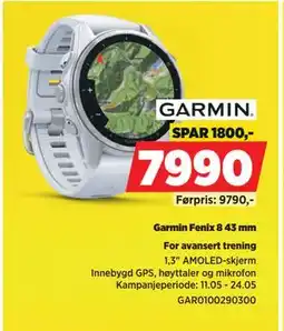 POWER Garmin Fenix 8 43 mm tilbud