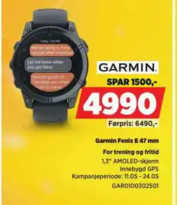 POWER Garmin Fenix E 47 mm tilbud