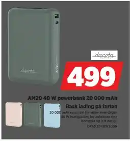 POWER AM20 40 W powerbank 20 000 mAh tilbud