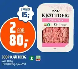 Coop Obs Coop kjøttdeig 2 tilbud
