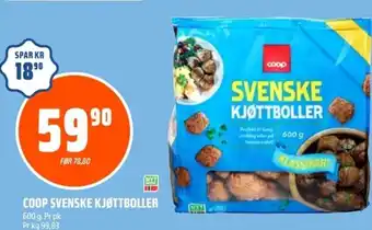 Coop Obs Coop svenske kjøttboller tilbud