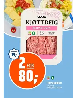 Coop Obs Coop kjøttdeig svin. tilbud