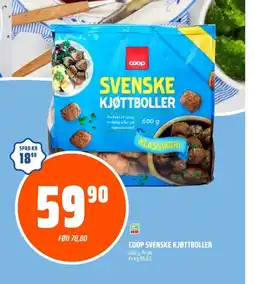 Coop Obs Coop svenske kjøttboller tilbud